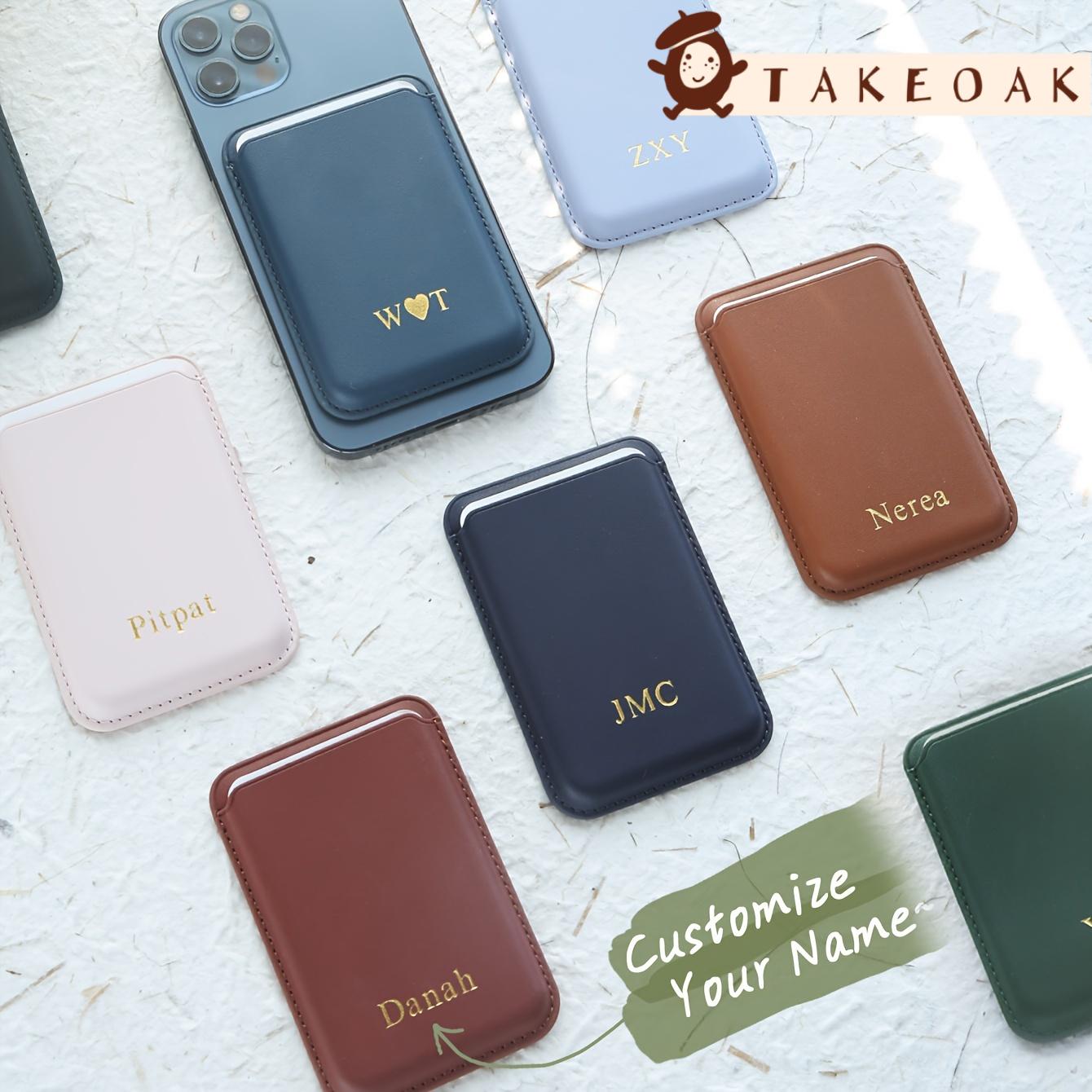 Phone Accessories And Names - Tarjetero Magnético de Cuero PU con