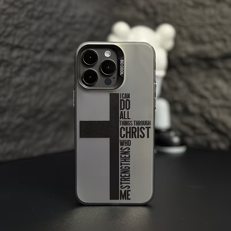 X Phone Accessories - Funda Antihuellas con Diseño de Cruz