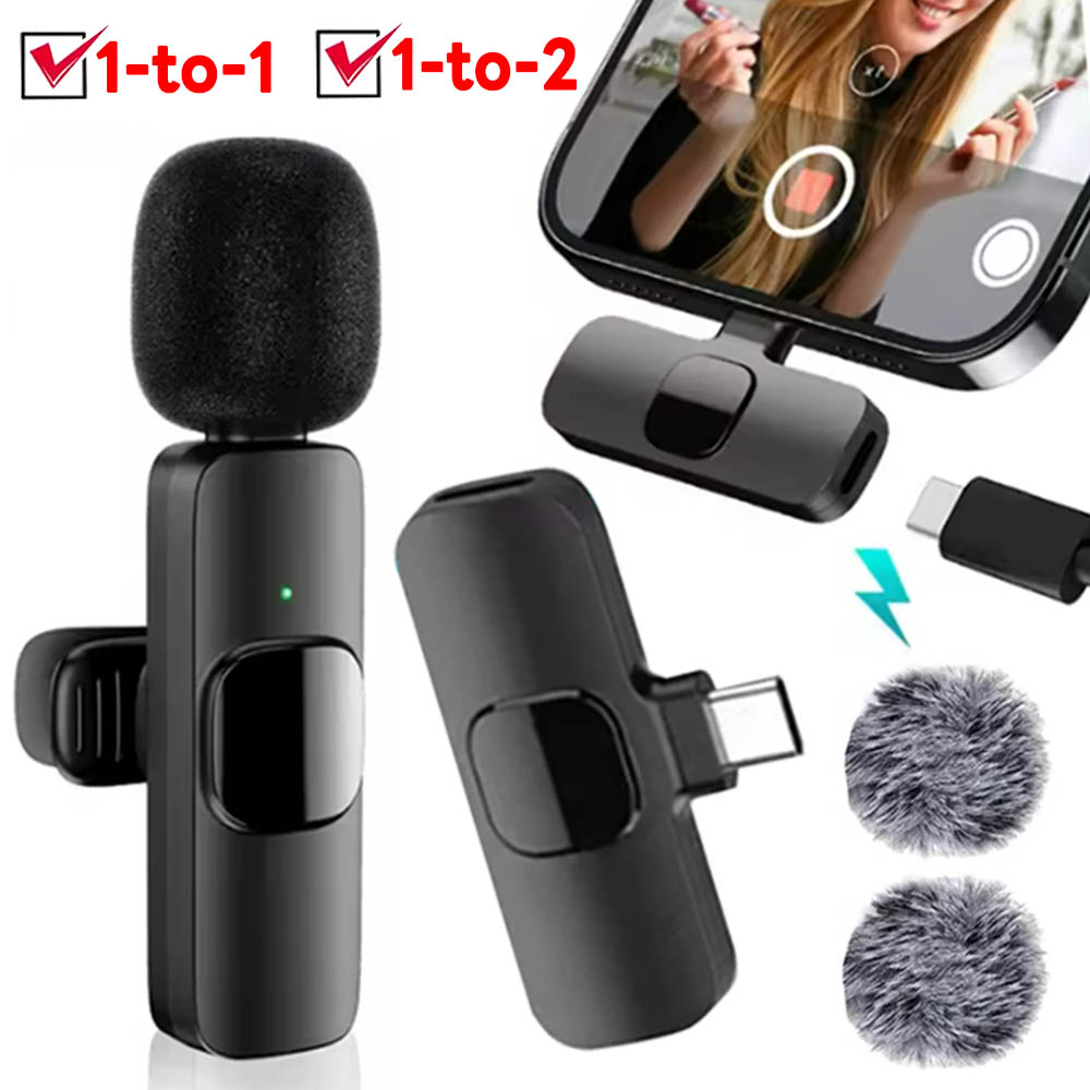 Type C Adapter - Micrófono Lavalier Inalámbrico Portátil Tipo-C 1