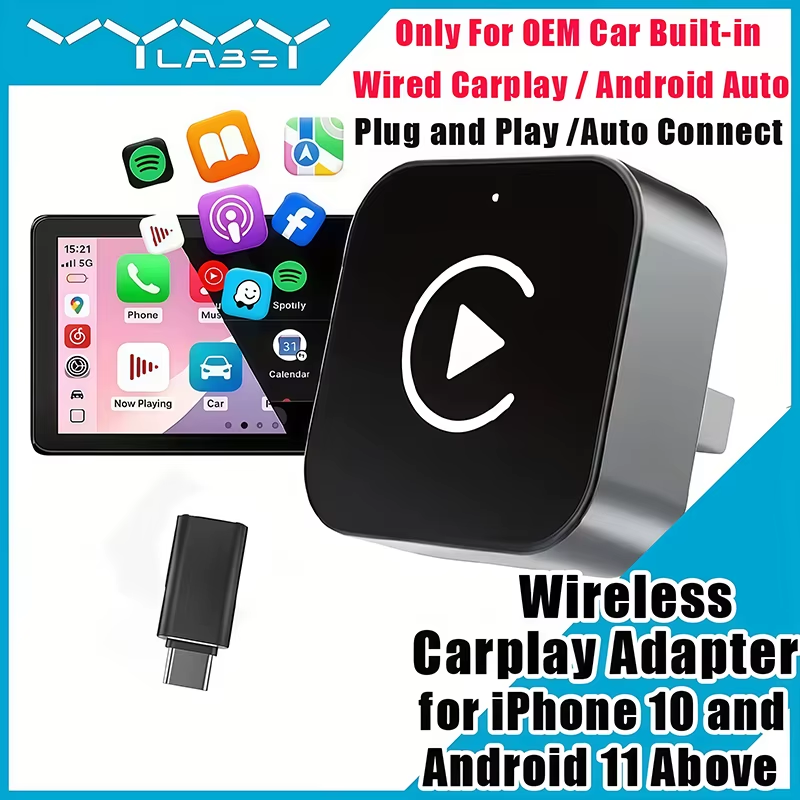 Phone Accessories Business - Adaptador Inalámbrico CarPlay 2 en 1,