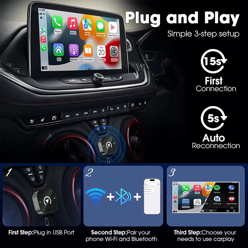 Adaptador Inalámbrico CarPlay  - Phone Accessories Business reseña y precio